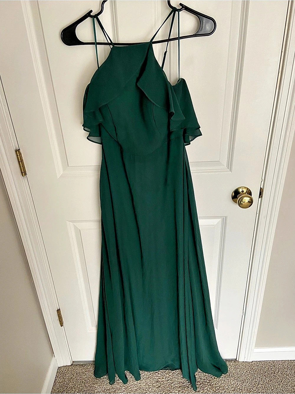Birdy Grey Chiffon Dress Emerald Size Small